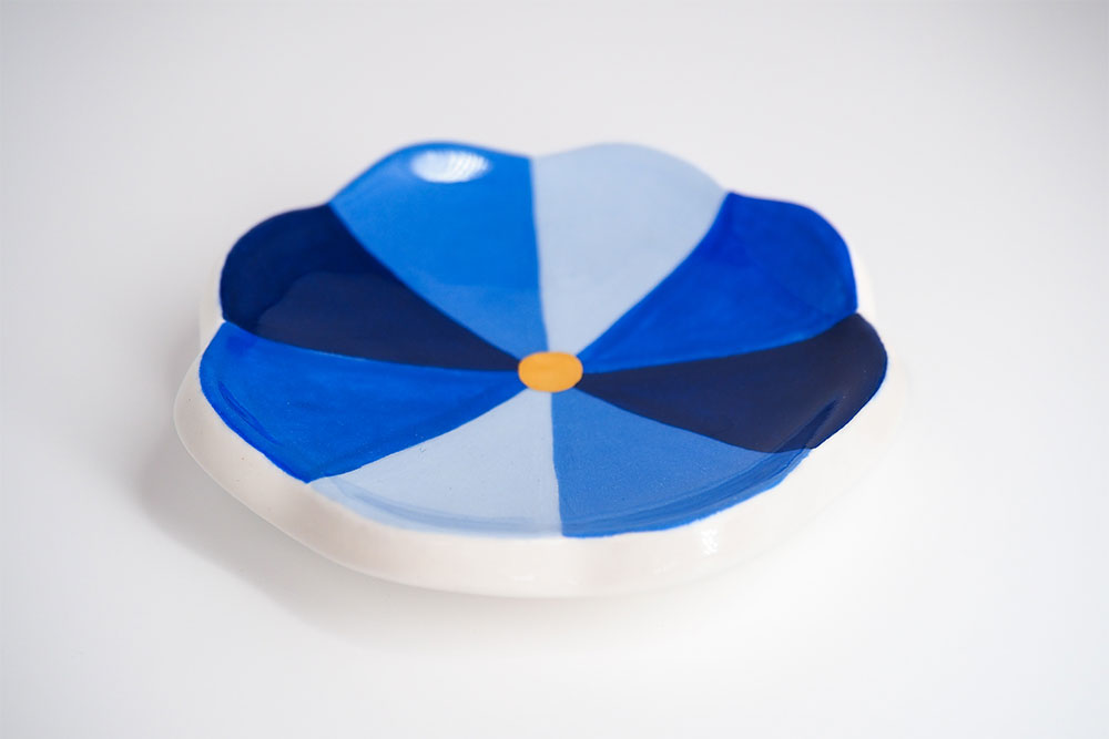 Floral Pinwheel Trinket Dish - Small