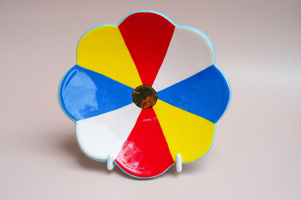 Floral Pinwheel Trinket Dish - Large