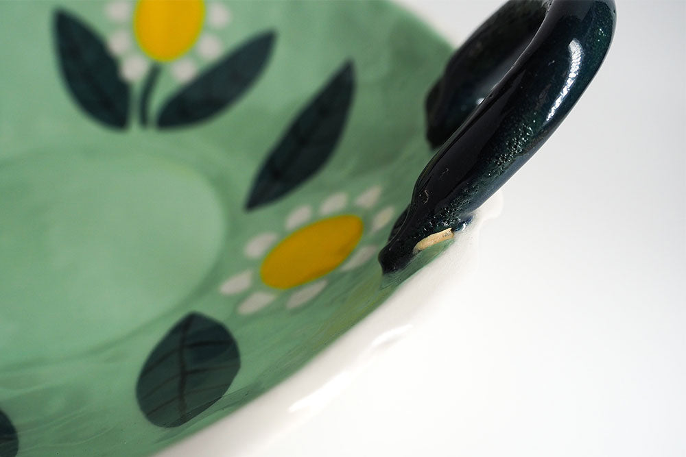 SECONDS SALE - Sunshine Daisy Textured Fruit Bowl