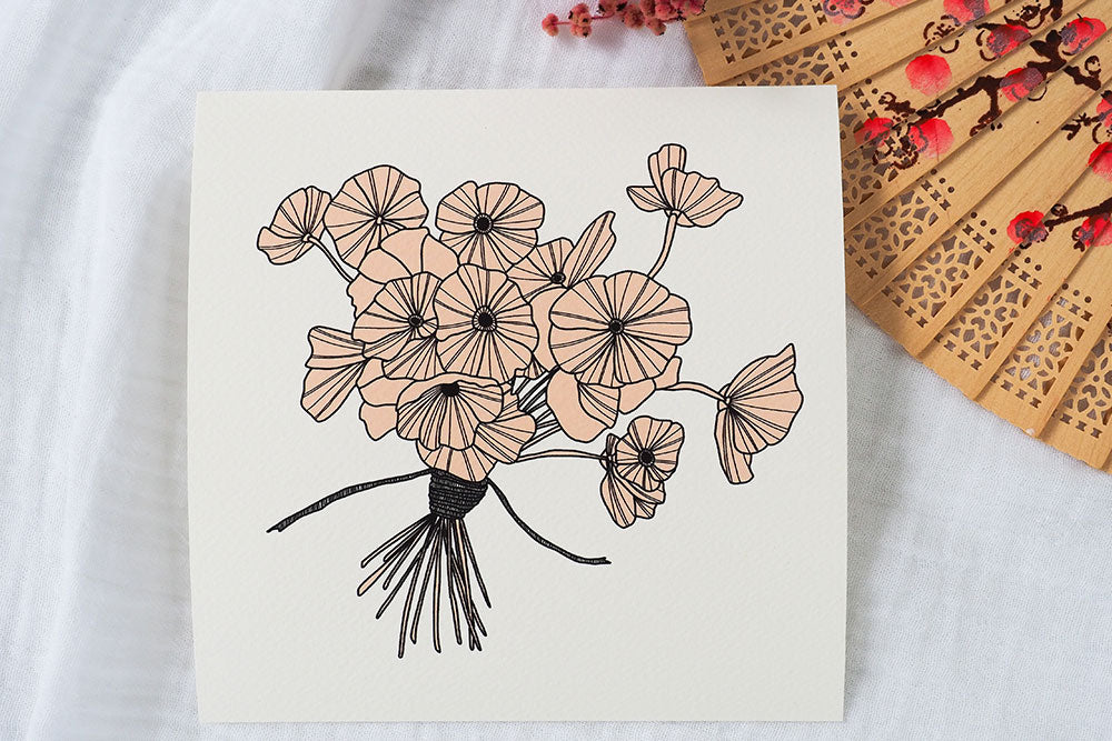 Blush Poppies Art Print