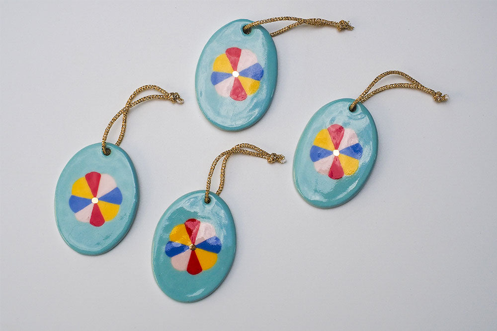 Easter Ornament Floral Pinwheel - Single