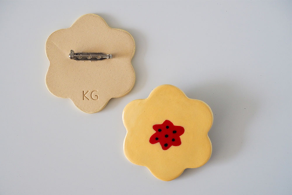 Pastel Poppy Brooch