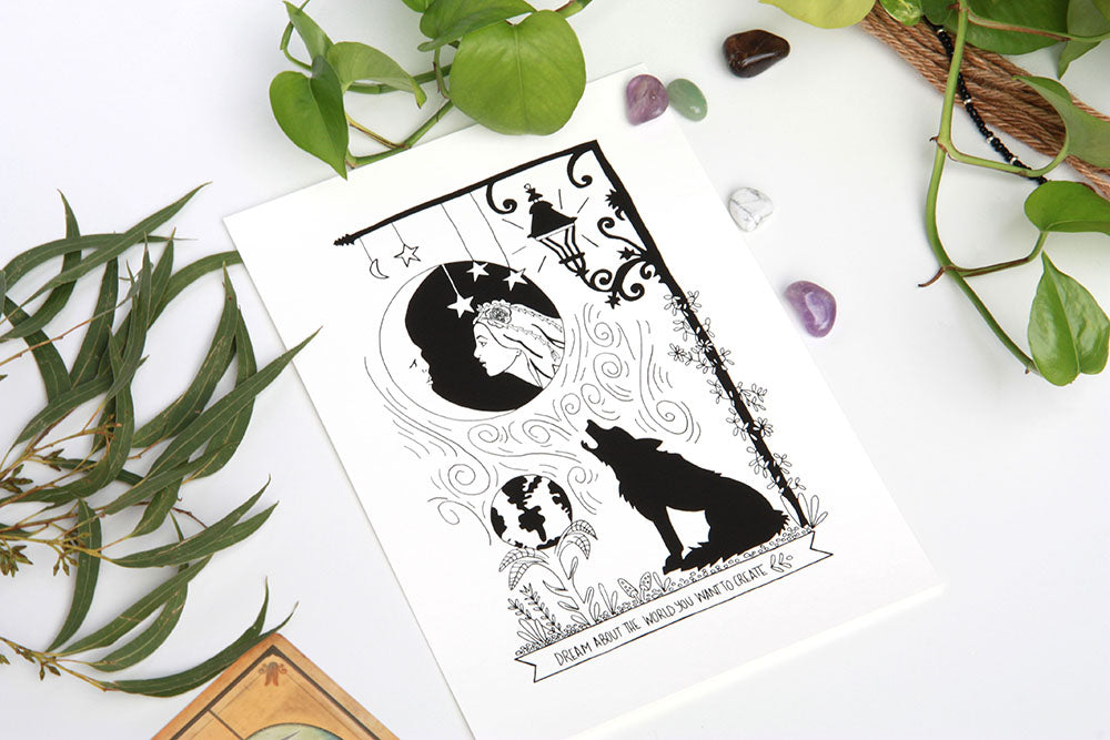 Dream about the World you Want to Create Art Print - Kathy Gardiner
