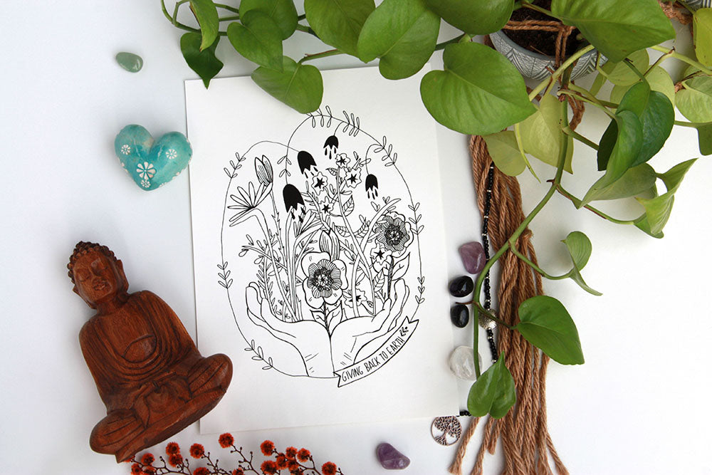 Giving Back to Earth Art Print - Kathy Gardiner