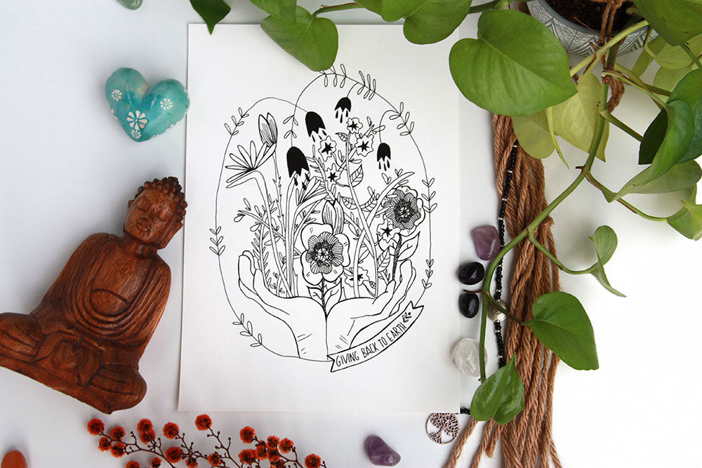 Giving Back to Earth Art Print - Kathy Gardiner