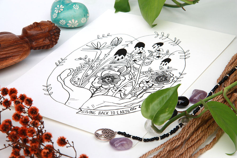 Giving Back to Earth Art Print - Kathy Gardiner