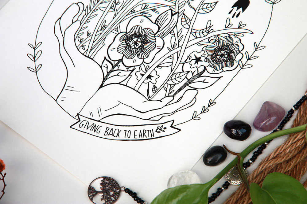 Giving Back to Earth Art Print - Kathy Gardiner