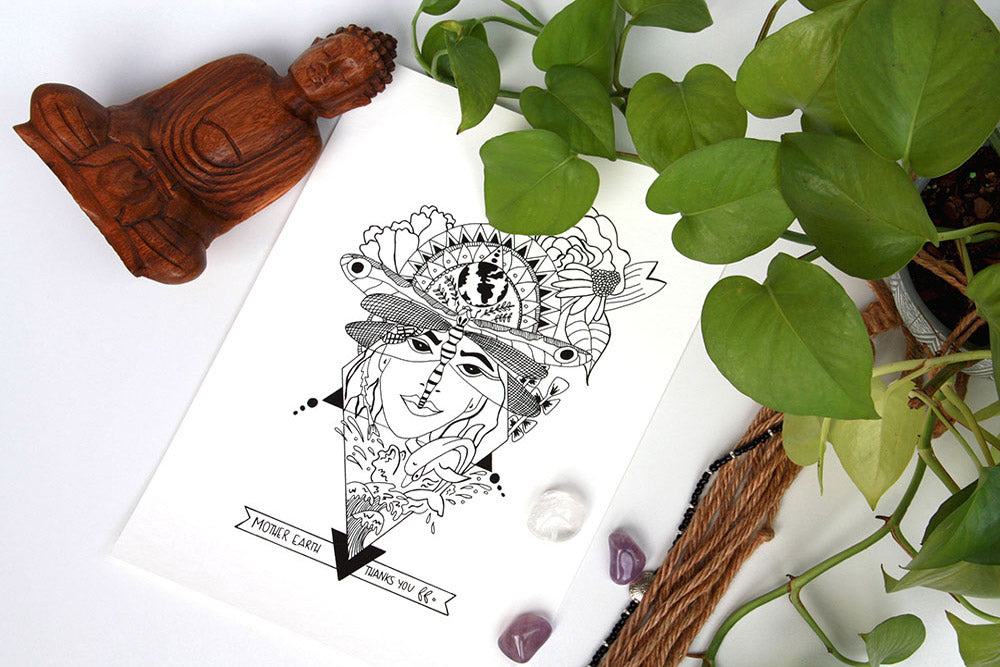 Mother Earth Thanks You Art Print - Kathy Gardiner