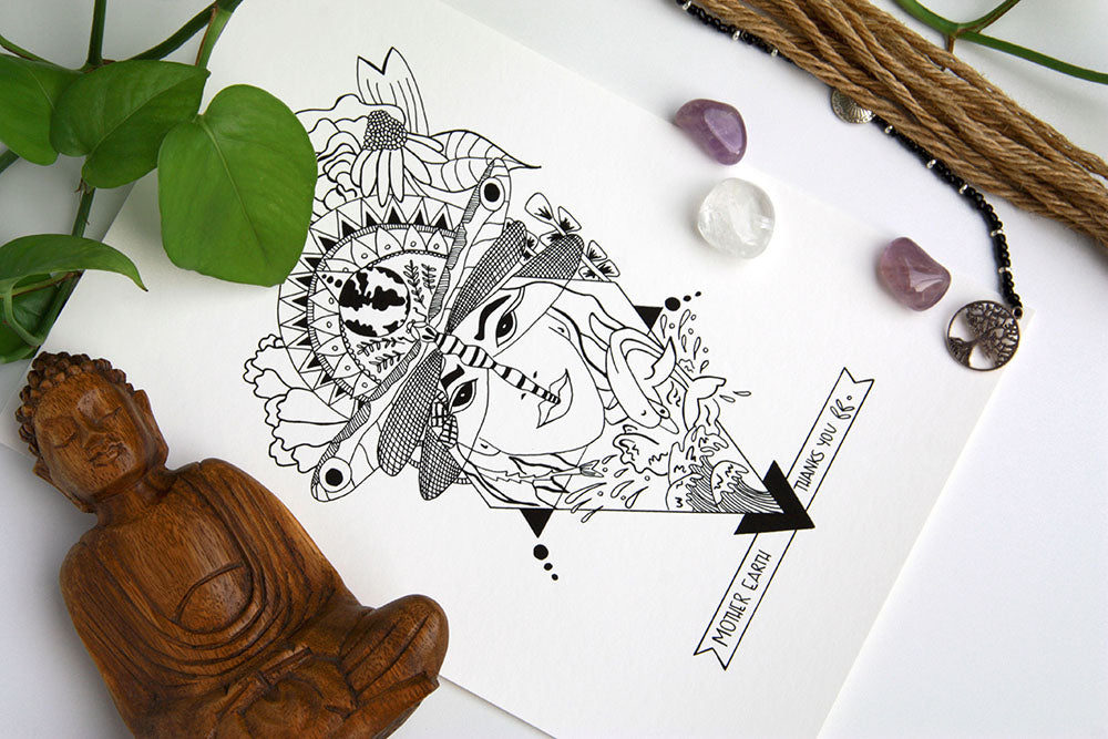 Mother Earth Thanks You Art Print - Kathy Gardiner