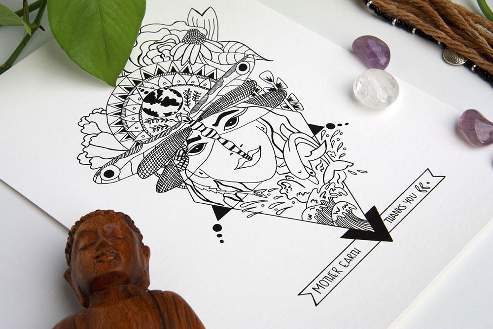 Mother Earth Thanks You Art Print - Kathy Gardiner