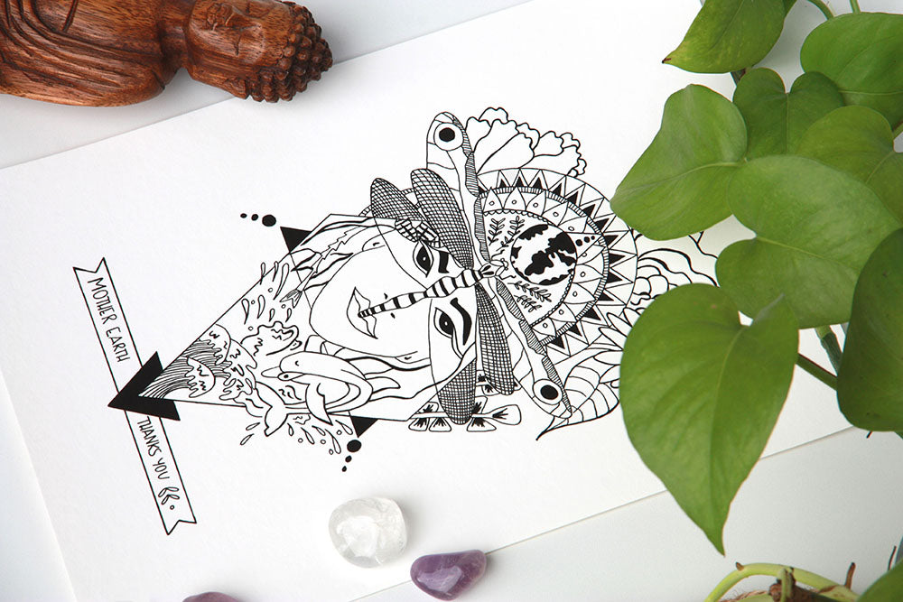 Mother Earth Thanks You Art Print - Kathy Gardiner