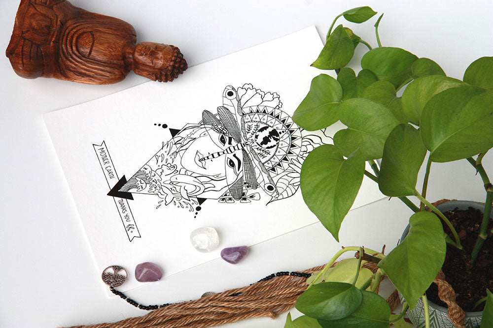 Mother Earth Thanks You Art Print - Kathy Gardiner