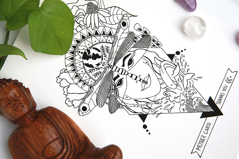 Mother Earth Thanks You Art Print - Kathy Gardiner