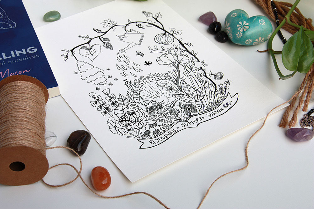 Rejuvenate. Support. Sustain. Art Print - Kathy Gardiner
