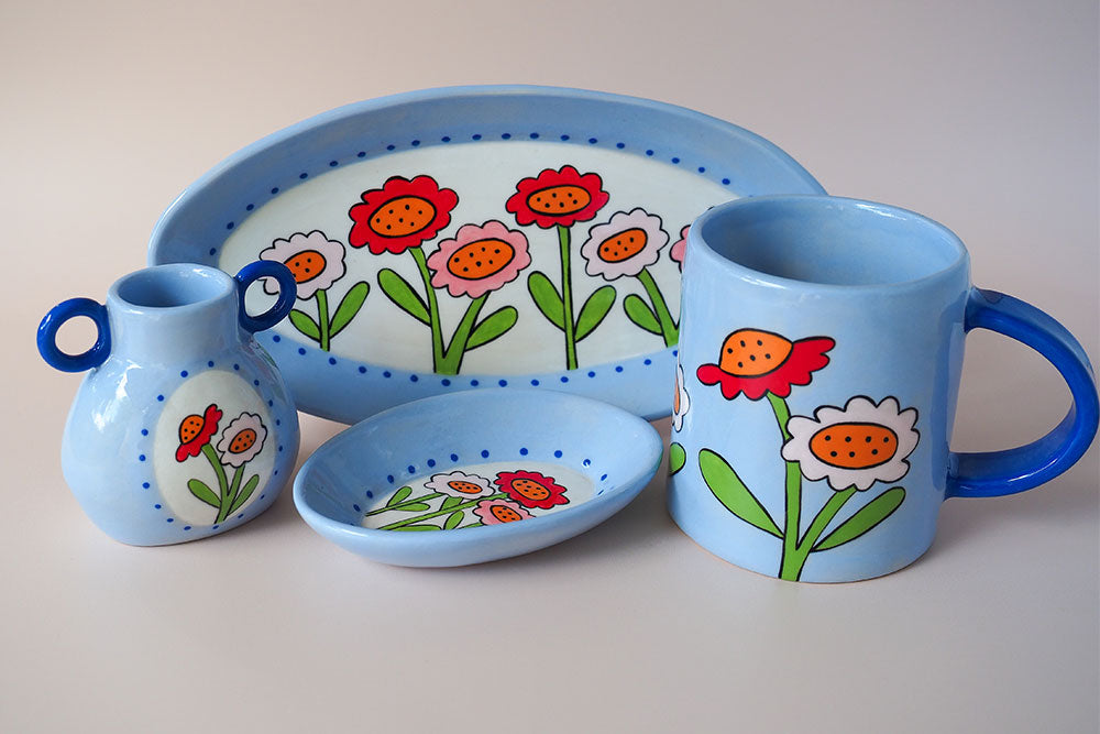 Garden Floral Oval Dish - Small