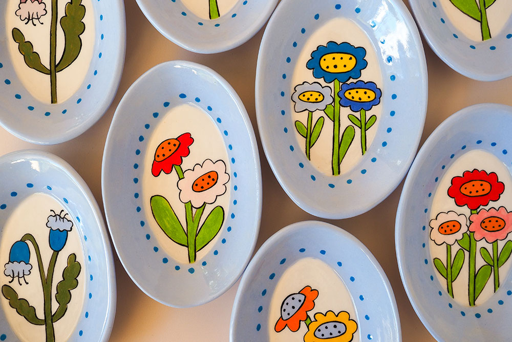 Garden Floral Oval Dish - Small