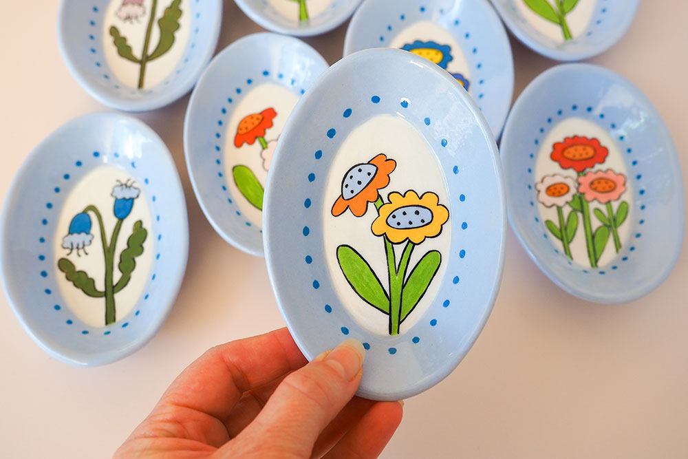 Garden Floral Oval Dish - Small