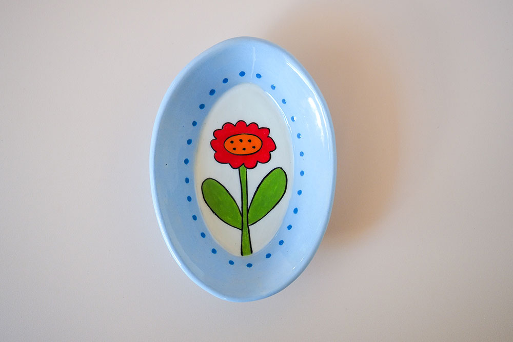 Garden Floral Oval Dish - Small