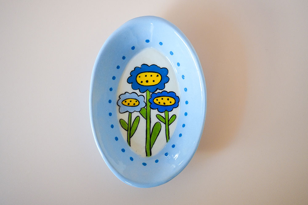 Garden Floral Oval Dish - Small