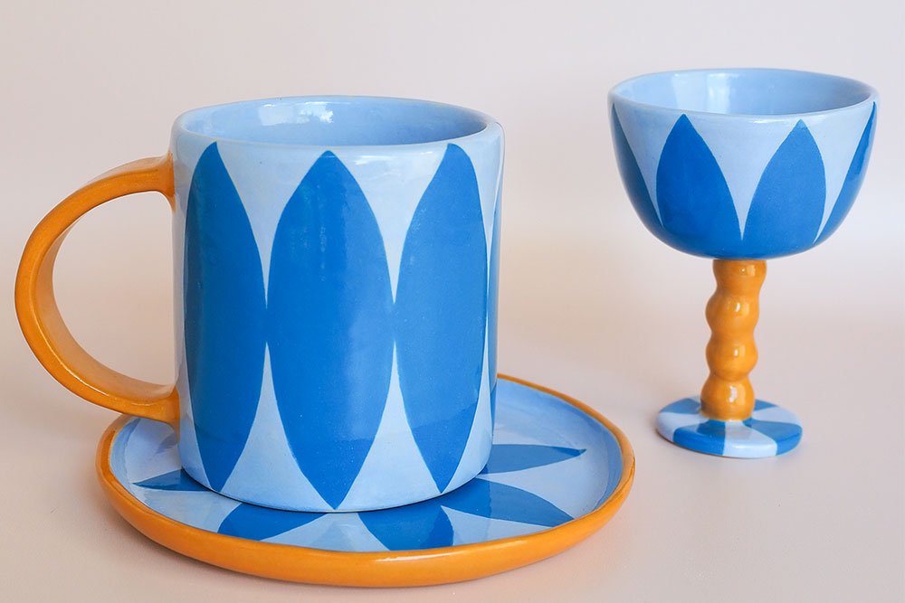 Mad Hatter Ceramic Goblet