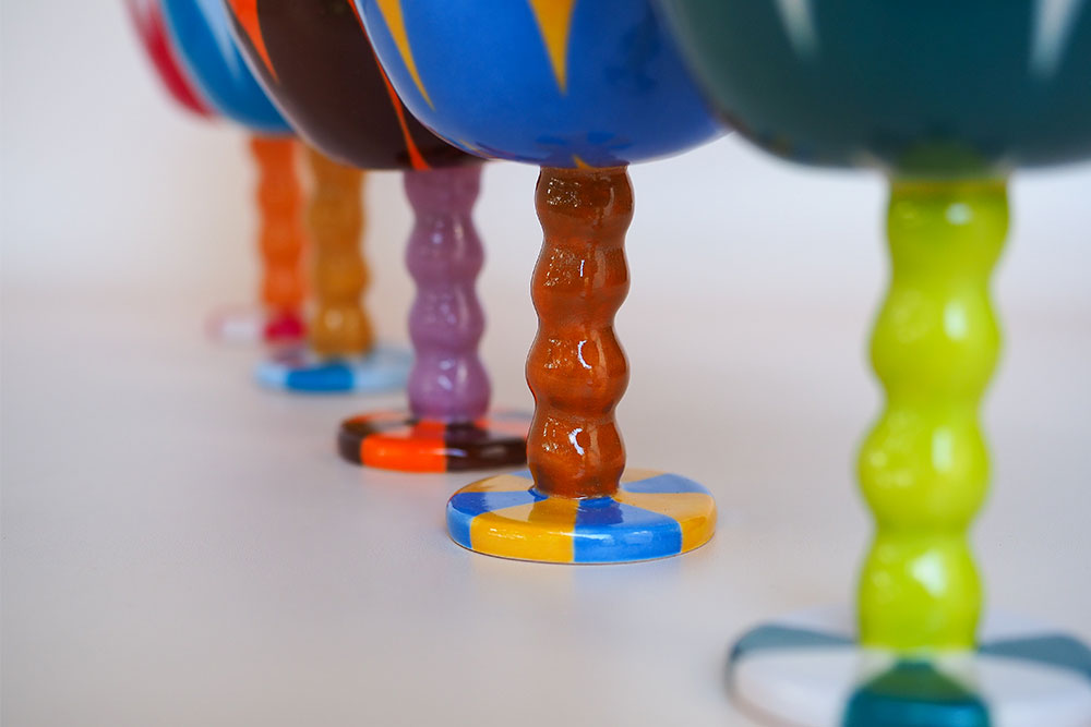 Mad Hatter Ceramic Goblet