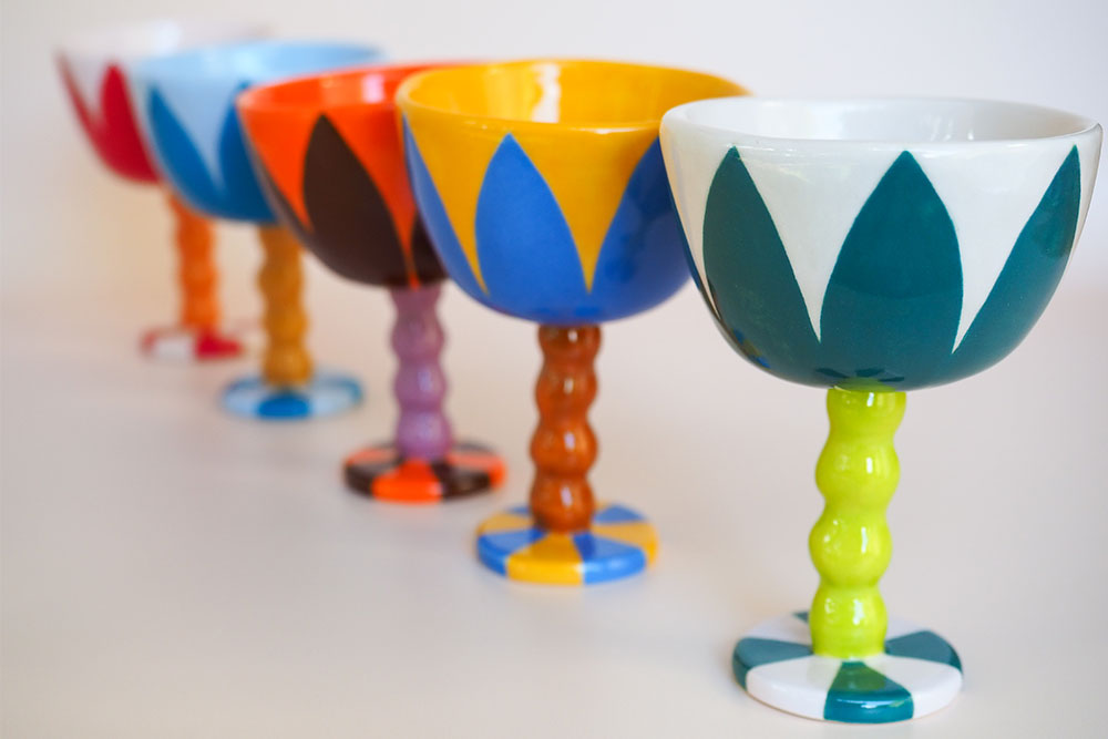 Mad Hatter Ceramic Goblet