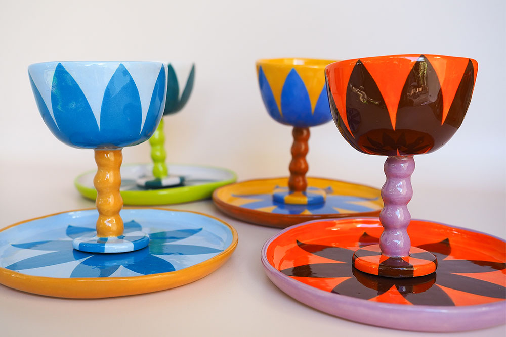 Mad Hatter Ceramic Goblet