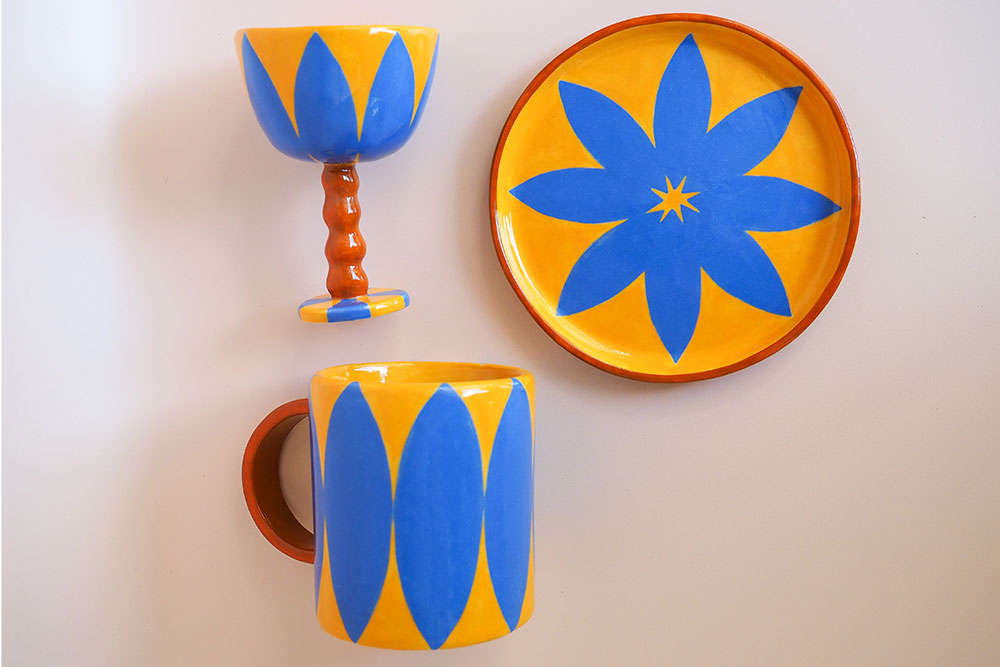 Mad Hatter Ceramic Goblet