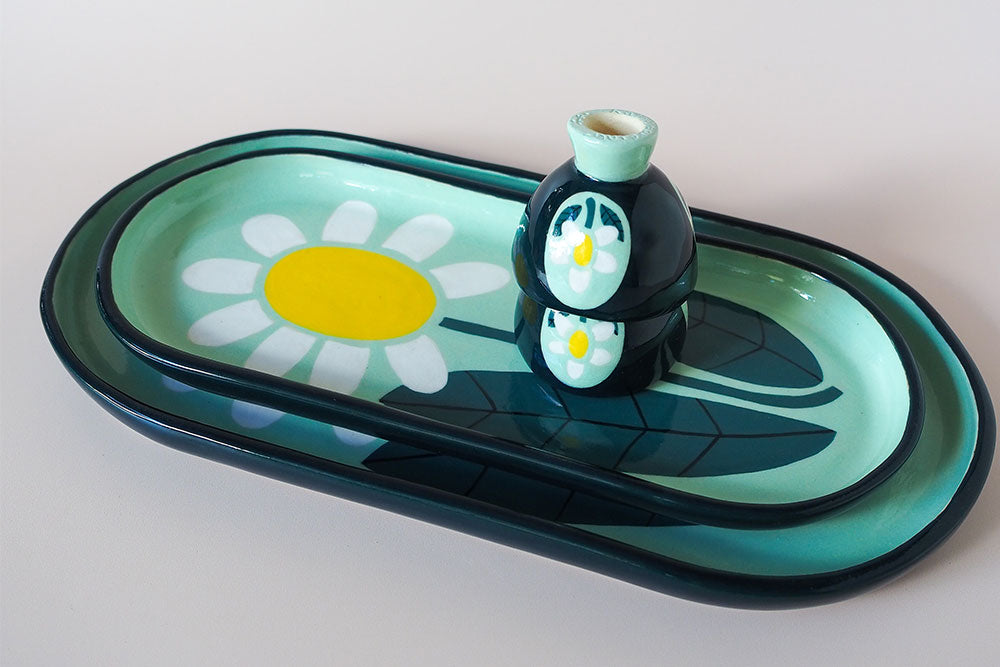 Sunshine Daisy Oblong Platter - Small