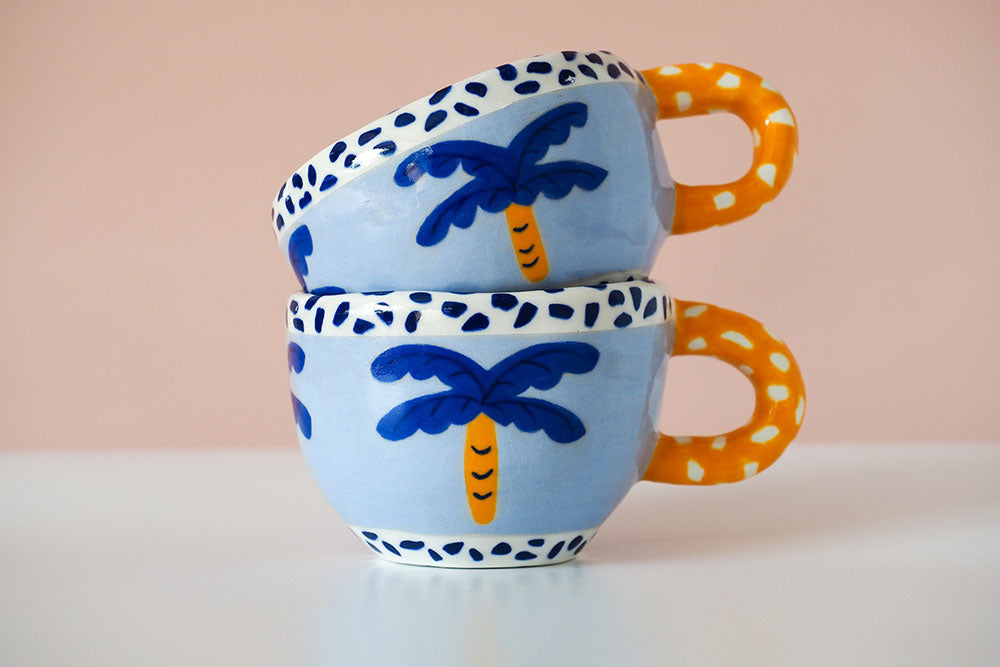 Palm Cove Ceramic Mugs