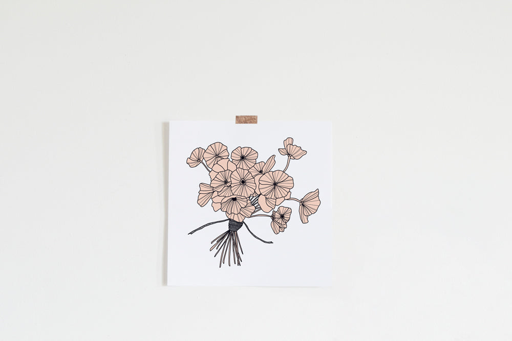 Blush Poppies Art Print